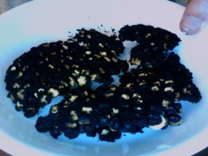 burnt popcorn